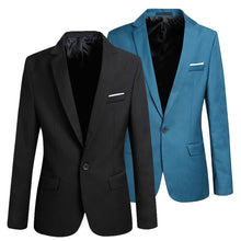 Load image into Gallery viewer, Newly Spring Autumn Men Blazer Long Sleeve Solid Color Slim Casual Thin Suit Jacket Plus Size  s-6xl