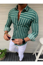 Load image into Gallery viewer, 2019 Summer Luxury Fashion Men's Slim Fit Shirt Long Sleeve Male Clothing Casual Shirt Muscle Bodybuilding Tops Streetwear M-2XL