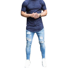 Load image into Gallery viewer, SHUJIN Mens  Ripped Jeans Casual Jeans Trousers Male Denim Black Stretch Pencil Jeans Pants Streetwear SHUJIN 2019