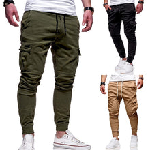 Load image into Gallery viewer, New Style Men&#39;s Tool Pants pocket Battle Tether Pants Elastic Waist Casual Work Beam Foot Movement Jogging Pants