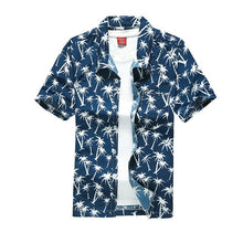 Load image into Gallery viewer, Beach Shirts 2019 Summer Fashion camisa masculina Coconut Tree Printed Short Sleeve Button Down Hawaiian Shirts Mens Plus size