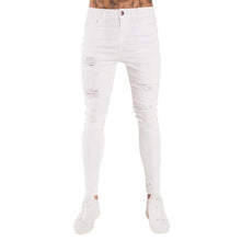 Load image into Gallery viewer, Oeak Mens Solid Color  Jeans 2019 New Fashion Slim  Pencil Pants Sexy Casual Hole Ripped Design Streetwear