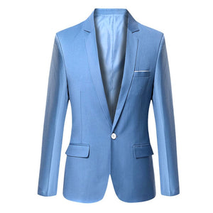 Newly Spring Autumn Men Blazer Long Sleeve Solid Color Slim Casual Thin Suit Jacket Plus Size  s-6xl