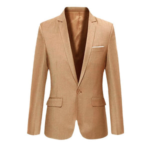 Newly Spring Autumn Men Blazer Long Sleeve Solid Color Slim Casual Thin Suit Jacket Plus Size  s-6xl