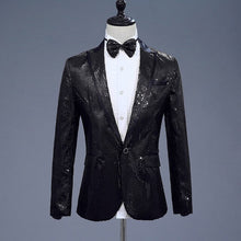 Load image into Gallery viewer, Sequin Suit Jacket Costume Single Breasted Casual White Red Blue Blazer Purple Pink Yellow Men Suits Para Caballero Blazers
