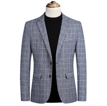 Load image into Gallery viewer, New fashion Autumn plaid men suit high quality mens suit jacket Business casual Suit Slim Fit terno masculino Blazer