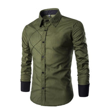 Load image into Gallery viewer, 24hours  Shipping , 10Colors  Men's   Casual  Slim  Fit  Shirts  Men  Full  Sleeve  Shirt