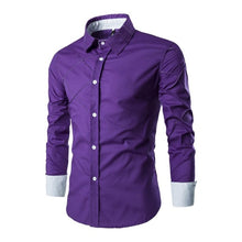 Load image into Gallery viewer, 24hours  Shipping , 10Colors  Men's   Casual  Slim  Fit  Shirts  Men  Full  Sleeve  Shirt