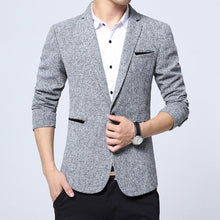 Load image into Gallery viewer, New fashion Autumn plaid men suit high quality mens suit jacket Business casual Suit Slim Fit terno masculino Blazer