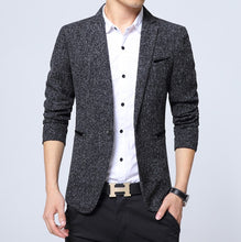 Load image into Gallery viewer, New fashion Autumn plaid men suit high quality mens suit jacket Business casual Suit Slim Fit terno masculino Blazer