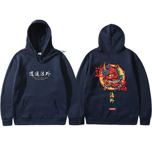 Fashion 2019 New Men Cool Men's Hip Hop Hooded Hoodies Japanese Style Koi Casual Sweatshirts Streetwear Men/Women Pullover