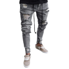 Load image into Gallery viewer, SHUJIN Mens  Ripped Jeans Casual Jeans Trousers Male Denim Black Stretch Pencil Jeans Pants Streetwear SHUJIN 2019