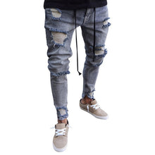 Load image into Gallery viewer, SHUJIN Mens  Ripped Jeans Casual Jeans Trousers Male Denim Black Stretch Pencil Jeans Pants Streetwear SHUJIN 2019