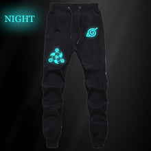 Load image into Gallery viewer, Anime Naruto Uchiha Sharingan Pants Autumn Winter Men Joggers Fitness Long Trousers Naruto Sasuke Luminous Sweatpants Plus Size