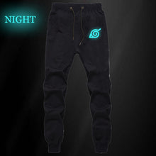 Load image into Gallery viewer, Anime Naruto Uchiha Sharingan Pants Autumn Winter Men Joggers Fitness Long Trousers Naruto Sasuke Luminous Sweatpants Plus Size