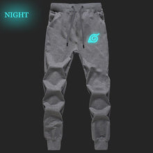 Load image into Gallery viewer, Anime Naruto Uchiha Sharingan Pants Autumn Winter Men Joggers Fitness Long Trousers Naruto Sasuke Luminous Sweatpants Plus Size