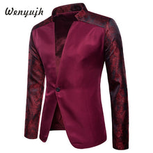 Load image into Gallery viewer, Wenyujh 2019 Brand New Men&#39;s Solid Blazer Suit Jacket Slim Single Breasted One Button Tuxedo Blazer Jacket Coats Stage Costumes