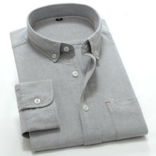 Load image into Gallery viewer, QUALITY OXFORD FABRIC 100% COTTON Man Dress Shirt Excellent Comfortable Slim Fit Button Collar Business Men Casual Shirts Tops