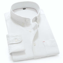 Load image into Gallery viewer, QUALITY OXFORD FABRIC 100% COTTON Man Dress Shirt Excellent Comfortable Slim Fit Button Collar Business Men Casual Shirts Tops