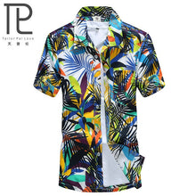 Load image into Gallery viewer, Mens Hawaiian Shirt Male Casual camisa masculina  Printed Beach Shirts Short Sleeve brand clothing Free Shipping Asian Size 5XL