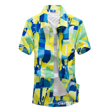 Load image into Gallery viewer, Mens Hawaiian Shirt Male Casual camisa masculina  Printed Beach Shirts Short Sleeve brand clothing Free Shipping Asian Size 5XL