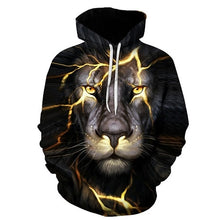 Load image into Gallery viewer, BIANYILONG New Fashion Men/Women 3d Sweatshirts Print Paisley Lightning Lion Hoodies Autumn Winter Thin Hooded Pullovers Tops