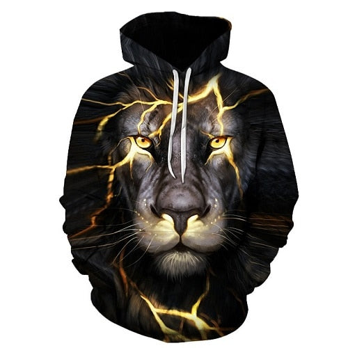 BIANYILONG New Fashion Men/Women 3d Sweatshirts Print Paisley Lightning Lion Hoodies Autumn Winter Thin Hooded Pullovers Tops