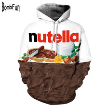 Load image into Gallery viewer, Nutella Pattern Men&amp;Women Hoodies Couples Casual Style 3d Print Hoodie Hip Hop Autumn Winter Sweatshirts Hoody Tracksuits Tops