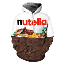 Load image into Gallery viewer, Nutella Pattern Men&amp;Women Hoodies Couples Casual Style 3d Print Hoodie Hip Hop Autumn Winter Sweatshirts Hoody Tracksuits Tops