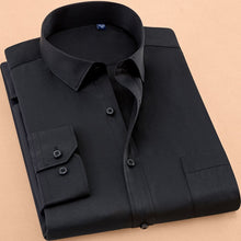 Load image into Gallery viewer, 2018 New Autumn Mens Dress Shirt Long Sleeve Casual Pure Color Business Red Stand collar Male Clothing Camisa Masculina Social
