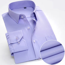 Load image into Gallery viewer, 2018 New Autumn Mens Dress Shirt Long Sleeve Casual Pure Color Business Red Stand collar Male Clothing Camisa Masculina Social