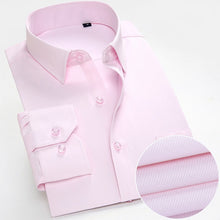Load image into Gallery viewer, 2018 New Autumn Mens Dress Shirt Long Sleeve Casual Pure Color Business Red Stand collar Male Clothing Camisa Masculina Social