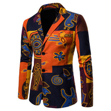 Load image into Gallery viewer, New Arrival Business Mens Blaser Masculino Cotton Linen Nationality Printed Jacket Popular Purple Blazers Men Suits Jackets