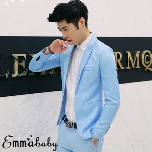 7 Colors Men Blazers Brand 2019 Korean Style Men's Blazers and Jacket Slim Fit Solid Casual Suits Jacket