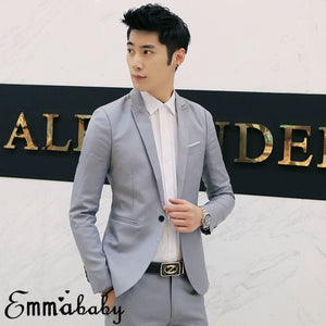 7 Colors Men Blazers Brand 2019 Korean Style Men's Blazers and Jacket Slim Fit Solid Casual Suits Jacket