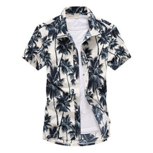 Load image into Gallery viewer, Beach Shirts 2019 Summer Fashion camisa masculina Coconut Tree Printed Short Sleeve Button Down Hawaiian Shirts Mens Plus size
