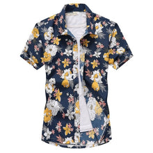 Load image into Gallery viewer, Beach Shirts 2019 Summer Fashion camisa masculina Coconut Tree Printed Short Sleeve Button Down Hawaiian Shirts Mens Plus size