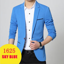 Load image into Gallery viewer, Mens Fashion Brand Blazer British's Style Casual Slim Fit Suit Jacket Male Blazers Men Coat Terno Masculino Plus Size 5XL