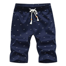 Load image into Gallery viewer, Oeak Men's Beach Shorts 2019 New Fashion Summer Casual Printing Lace Up Waist Cotton Breathable Soft Loose Short Pants