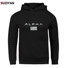 Load image into Gallery viewer, Pullover Print Alpha Hoodies Men Autumn Fashion Brand Cotton Long Sleeve Fleece Warm Sweatshirt Men's Tracksuits Sportswear