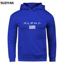 Load image into Gallery viewer, Pullover Print Alpha Hoodies Men Autumn Fashion Brand Cotton Long Sleeve Fleece Warm Sweatshirt Men's Tracksuits Sportswear