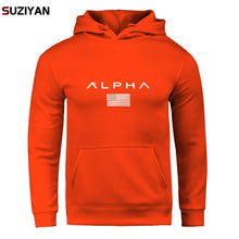 Load image into Gallery viewer, Pullover Print Alpha Hoodies Men Autumn Fashion Brand Cotton Long Sleeve Fleece Warm Sweatshirt Men's Tracksuits Sportswear