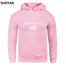 Load image into Gallery viewer, Pullover Print Alpha Hoodies Men Autumn Fashion Brand Cotton Long Sleeve Fleece Warm Sweatshirt Men's Tracksuits Sportswear