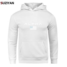 Load image into Gallery viewer, Pullover Print Alpha Hoodies Men Autumn Fashion Brand Cotton Long Sleeve Fleece Warm Sweatshirt Men's Tracksuits Sportswear