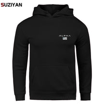 Load image into Gallery viewer, Pullover Print Alpha Hoodies Men Autumn Fashion Brand Cotton Long Sleeve Fleece Warm Sweatshirt Men's Tracksuits Sportswear