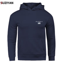 Load image into Gallery viewer, Pullover Print Alpha Hoodies Men Autumn Fashion Brand Cotton Long Sleeve Fleece Warm Sweatshirt Men's Tracksuits Sportswear
