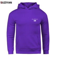 Load image into Gallery viewer, Pullover Print Alpha Hoodies Men Autumn Fashion Brand Cotton Long Sleeve Fleece Warm Sweatshirt Men's Tracksuits Sportswear