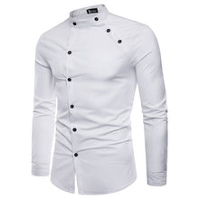 Load image into Gallery viewer, TANG 2019 New Fashion Male Autumn High-grade Pure Cotton Slim Fit Business Shirts/men Stand Collar Casual Long Sleeve Shirts