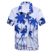 Load image into Gallery viewer, Beach Shirts 2019 Summer Fashion camisa masculina Coconut Tree Printed Short Sleeve Button Down Hawaiian Shirts Mens Plus size