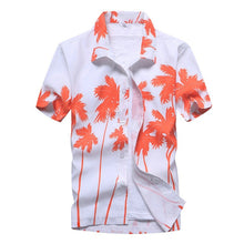 Load image into Gallery viewer, Beach Shirts 2019 Summer Fashion camisa masculina Coconut Tree Printed Short Sleeve Button Down Hawaiian Shirts Mens Plus size